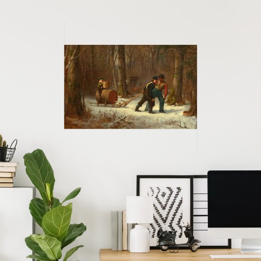 Way to Camp - Eastman Johnson Fine Art Poster (Bureau à domicile)