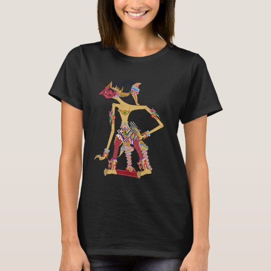 Wayang Setyaki heroïsche Javaanse popontwerp T-shirt (Voorkant)