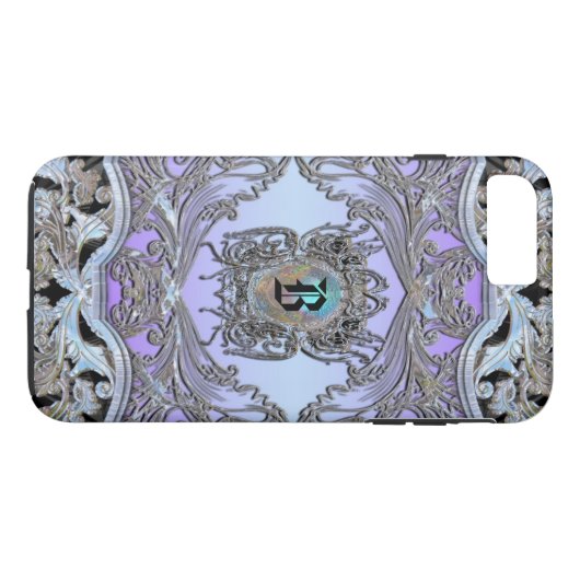 Wayde Hill Chic Victoriaans Monogram Case-Mate iPhone Case (Achterkant (Horizontaal))