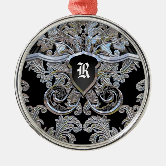 Waydhill Uitstekend Victoriaans Monogram Metalen Ornament (Voorkant)