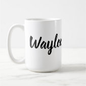 Waylon naam in bochtige letters, koffiemok (Links)