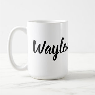 Waylon naam in bochtige letters, koffiemok