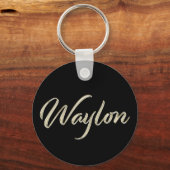 Waylon Name whitegold Button Porte-clés (Recto)