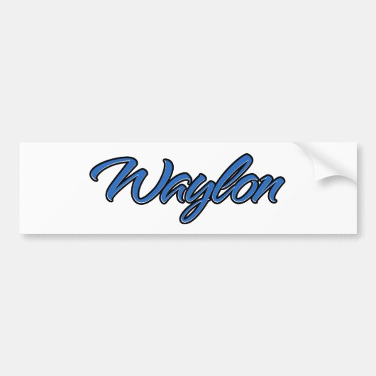 Waylon Nom bleu Aufkleber Sticker Autoaufkleber (Devant)