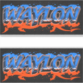 Waylon Prénom Nom Graffiti Autocollants (Devant)