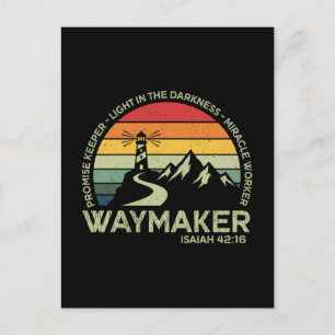 Waymaker Christelijke Typografie Inspirerende Bijb Briefkaart