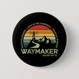 Waymaker Christelijke Typografie Inspirerende Bijb Ronde Button 5,7 Cm
