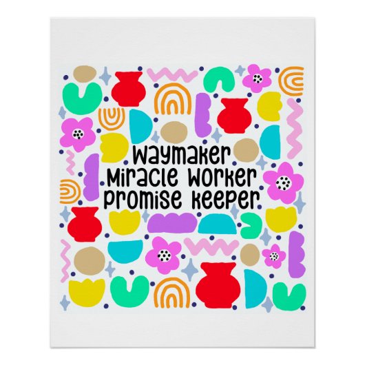 Waymaker Miracle Digital Art Poster Perfect Poster (Voorkant)