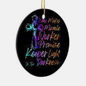 Waymaker Mirakelwerker Rainbow Christelijke Jesus Keramisch Ornament (Rechts)