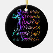 Waymaker Mirakelwerker Rainbow Christelijke Jesus Keramisch Ornament (Voorkant)