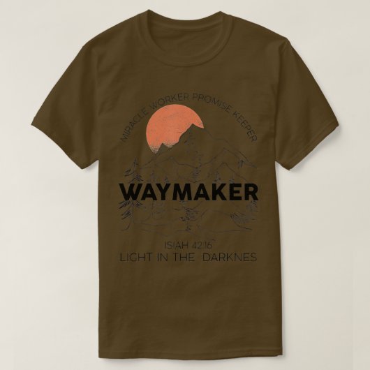 Waymaker Promise Keeper Miraker Worker Christelijk T-shirt (Design voorkant)