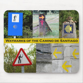 Waymarks voor de Camino de Santiago Mousepad Muismat
