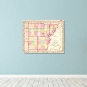 Wayne, Edwards, Wabash, Hamilton, White counties Canvas Afdruk (Insitu (Houten vloer))
