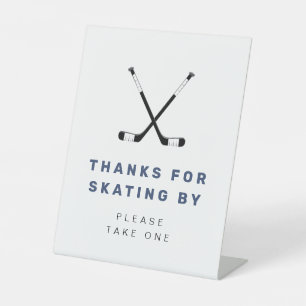 WAYNE Hockey Sport Thema Verjaardagsgunsten Reclamebord Met Voetstuk