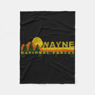 Wayne National Forest Vintage Retro Fleece Deken