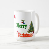 Wayne Nom Avec Pelouse Bowls Thème De Noël, Mug (Devant droit)