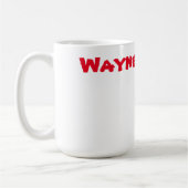 Wayne Nom Avec Pelouse Bowls Thème De Noël, Mug (Gauche)