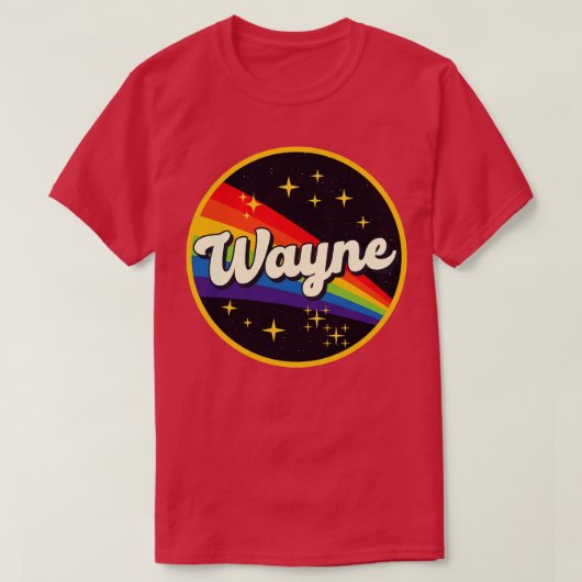 Wayne regenboog in ruimte  stijl t-shirt (Design voorkant)