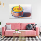 Wayne Thiebaud - Google - 12e verjaardag taart Doo Canvas Afdruk (Insitu (Woonkamer))