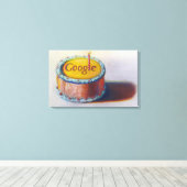 Wayne Thiebaud - Google - 12e verjaardag taart Doo Canvas Afdruk (Insitu (Houten vloer))