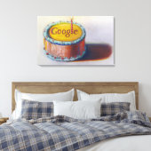 Wayne Thiebaud - Google - 12e verjaardag taart Doo Canvas Afdruk (Insitu (Slaapkamer))