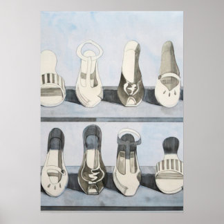 wayne thiebaud - schoenen rijen 1975 poster
