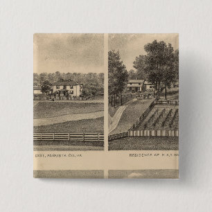Waynesboro, Augusta County Vierkante Button 5,1 Cm
