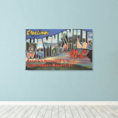 Waynesville, North Carolina - Large Letter Scene Canvas Afdruk (Insitu (Houten vloer))
