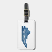 Waynesville North Carolina Wood Grain Bagagelabel (Voorkant verticaal)