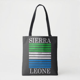 WAYout Arts Freetown Sierra Leone Stripes Flag Draagtas