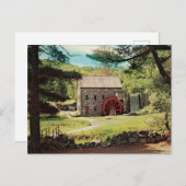 Wayside Grist Inn Mill Feestdagenkaart (Voorkant / Achterkant)