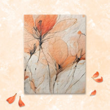 Wazig Abstracte Inkt Hedenlands Bloemmotief