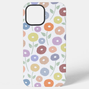 Wazig Bloem Herhalingspatroon Pastels op Wit iPhone 12 Pro Max Hoesje
