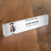 Wazig Grijze Achtergrond Wazig Gerbera Bloem Naambordje (Zijkant)