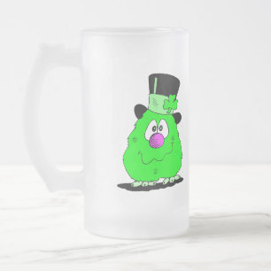 Wazig groen wezen & groene bierglas Stein Matglas Bierpul