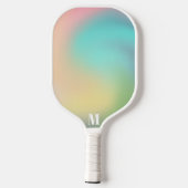 wazig kleurrijk modern monogram pickleball paddle (Achterkant)