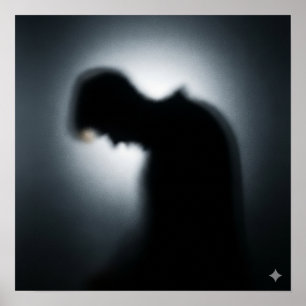 wazig silhouet poster