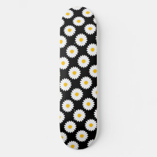 Wazige Daisy Bloem Patroon Zwarte Skateboard