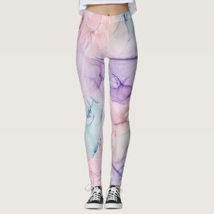 Wazige etherische pastel waterverf inktachtige fan leggings