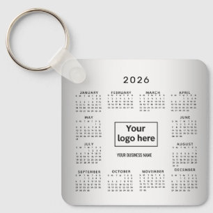 Wazige Grijze Achtergrond Aangepaste Logo 2026 Kal Sleutelhanger
