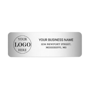 Wazige Grijze Achtergrond Aangepaste Logo Business Etiket