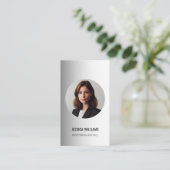 Wazige Grijze Achtergrond Aangepaste Logo Visitekaartje (Staand voorkant)