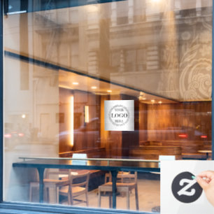 Wazige grijze achtergrond Social Media Logo Zakeli Raamsticker