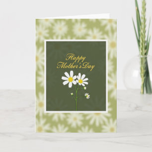 Wazige groene bloemkaart kaart