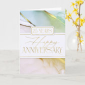 Wazige kaart voor 25-jarig jubileum van werknemer (Gele Bloem)