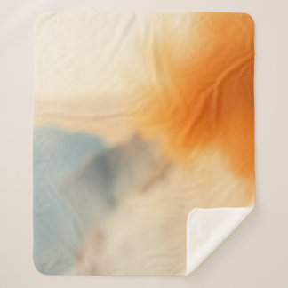 Wazige Kunst Neutraal Warm Abstract Sherpa Deken