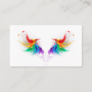 Wazige Regenboogvleugels Contactkaartje