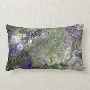 Waziristan Hills Satellite Afbeelding Pillow Kussen