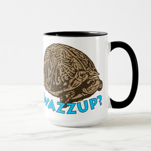 Wazzup - Noir 15 oz Ringer Mug (Droite)