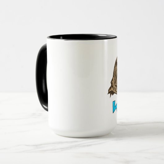 Wazzup - Noir 15 oz Ringer Mug (Devant gauche)